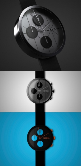 NOOKRONO腕表-灵感来自1960的太空发射台竞赛-突出强调计时功能为主