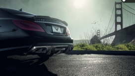 奔驰CLS63 amg改装车尾部壁纸写真下载