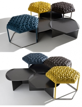 蜂巢皮革三维纺织品装饰