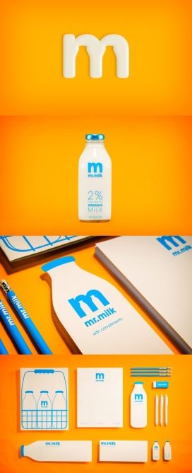 Mr. Milk-经典牛奶瓶包装设计