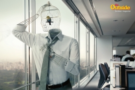 创造性的鸟-Go Outside外出务工杂志平面广告