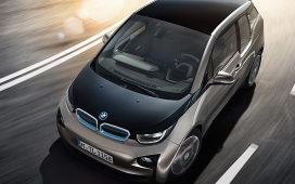 俯拍宝马全新纯电动BMW i3汽车壁纸