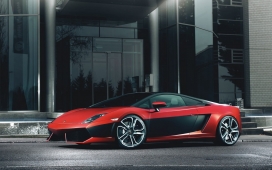 高清晰艳红兰博基尼壁纸