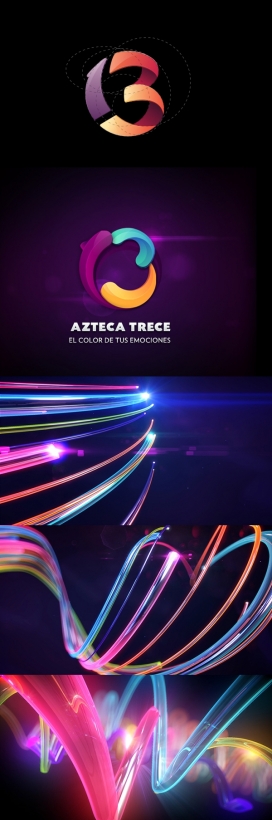 Azteca Trece三维立体标志设计欣赏