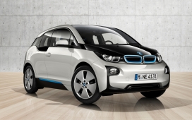 高清晰银色全新纯电动BMW i3壁纸