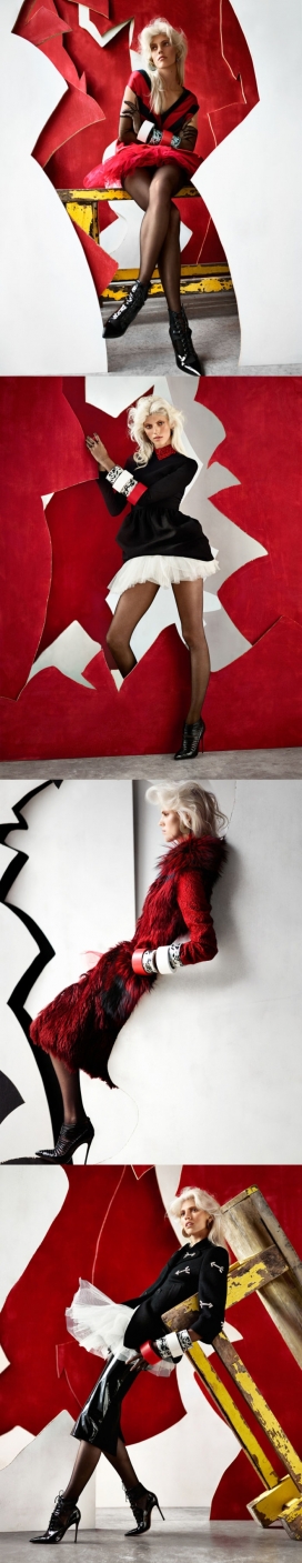 Stylist法国2014年9月-动态的薄纱艺术女人造型人像