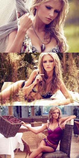 lingerie-美诱碎花泳装人像