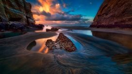 高清晰傍晚下的石角风景