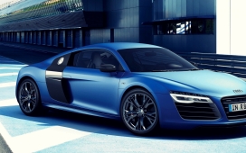 高清晰蓝色奥迪跑车R8高清壁纸下载