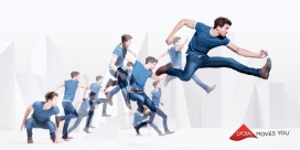 Lycra休闲运动装平面广告-模糊运动人像