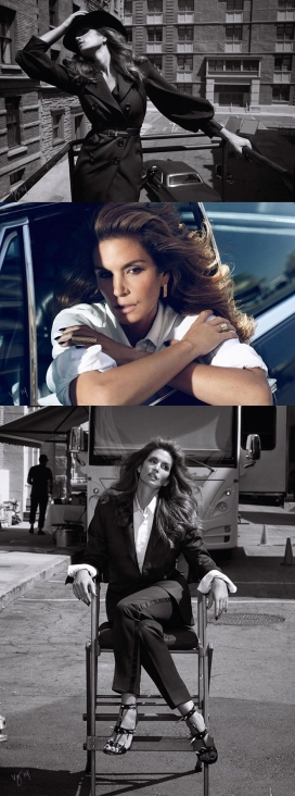 辛迪・克劳馥-Violet Gray在线杂志封面人像