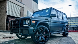 高清晰蓝黑奔驰硬派越野G级宽屏壁纸下载