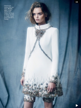 “堕落天使”-玛尔特威格斯-波光粼粼的优雅时装秀-VOGUE时尚澳大利亚2014年11月