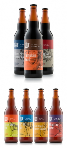 Fernie啤酒包装设计-芬妮是一家屡获殊荣的工艺啤酒厂坐落在库特尼的心脏