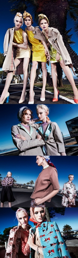 史蒂夫的淑女-VOGUE时尚意大利2014年2月-丰富温和的姐妹彩妆时装秀
