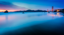 旧金山蓝色海滩美景