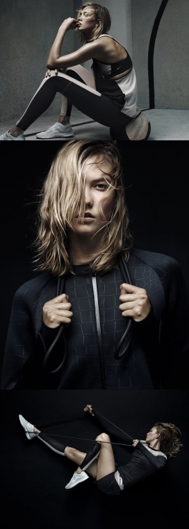 Nike x-运动服品牌耐克联手巴西设计师Pedro Lourenço佩德罗・洛伦索设计的现代女性线路运动服和鞋-氯丁橡胶外套可以显示苗条的身形