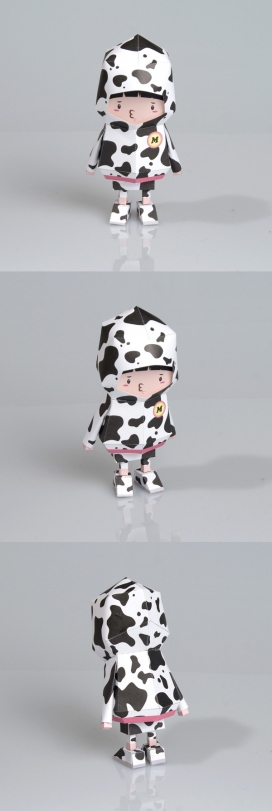 Boogiehood奶牛纸玩具娃娃设计