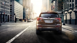 高清晰别克昂科威SUV越野车尾部壁纸下载