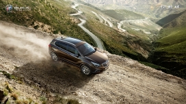 俯拍别克昂科威SUV越野车高清晰壁纸下载