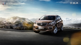 高清晰土豪金别克昂科威SUV越野车壁纸下载