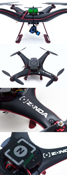 ZONDA-四轴飞行器设计-通过重复4次旋转扭曲用一个盖固定，带遥控控制