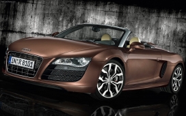 高清晰咖啡金奥迪敞篷车壁纸