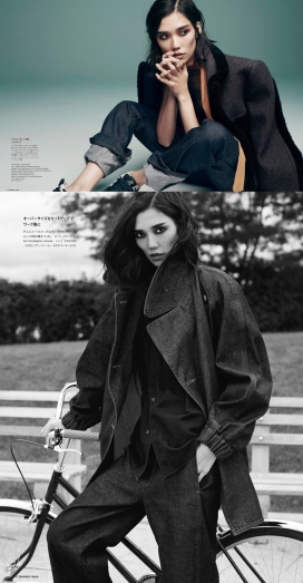 冈本多绪-NUMERO东京封面故事-宽松的轮廓和运动鞋，别致的“假小子”秋季外套外观