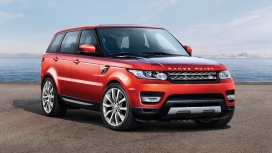 高清晰红色路虎揽胜运动版SUV越野车壁纸下载