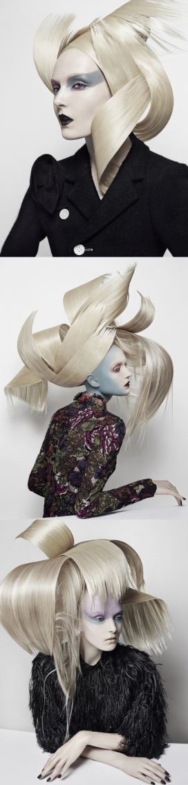 玛雅萨拉蒙-VOGUE时尚意大利2014年11月-夸张的秀发造型人像