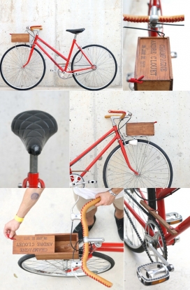 La Lupe木箱篮子的自行车