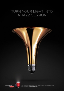 音乐灯泡-Sengled照明设备平面设计