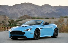 高清晰2015款蓝色敞篷豪车桌面壁纸下载