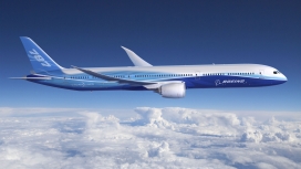 高清晰蓝波音787飞机壁纸