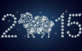 高清晰2015羊年钻石字体设计