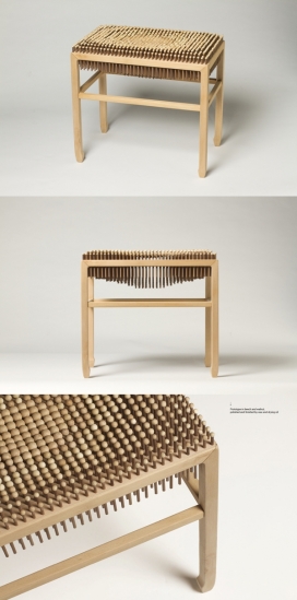 Painful-采用800木板钉制作的按摩椅子