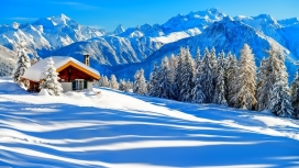 美丽的冬季小屋