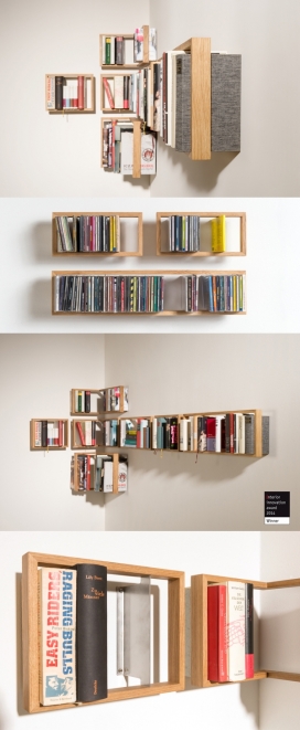轻便简单的书架-有2种不同的尺寸，一个完整的墙书架