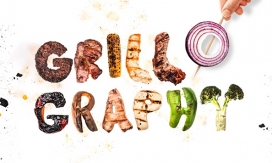 Grillography-蔬菜食物类字体设计
