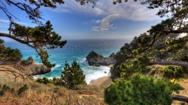 加利福尼亚大苏尔的海岸线