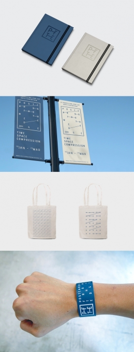 Post Cards From The Edge-围绕时间空间为主题设计的宣传册海报巡回展览