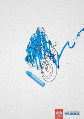 车道偏离警告-Nissan尼桑汽车平面广告