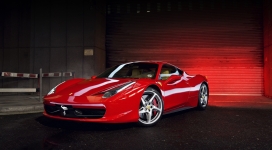 高清晰红色法拉利458跑车壁纸