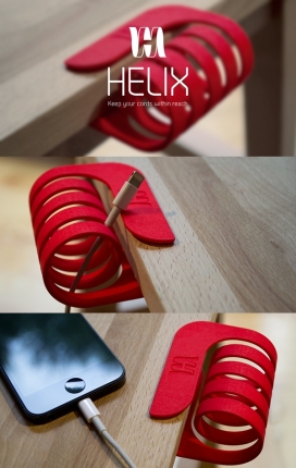 Helix-削减办公桌上杂乱跳线管理方式