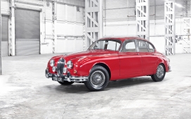 高清晰红色捷豹MK2-1961复古车