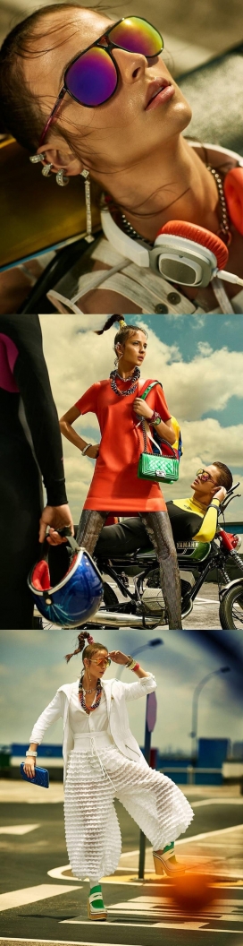 生动的城市夏天-Elle巴西-丰富多彩的运动风格服装街拍秀