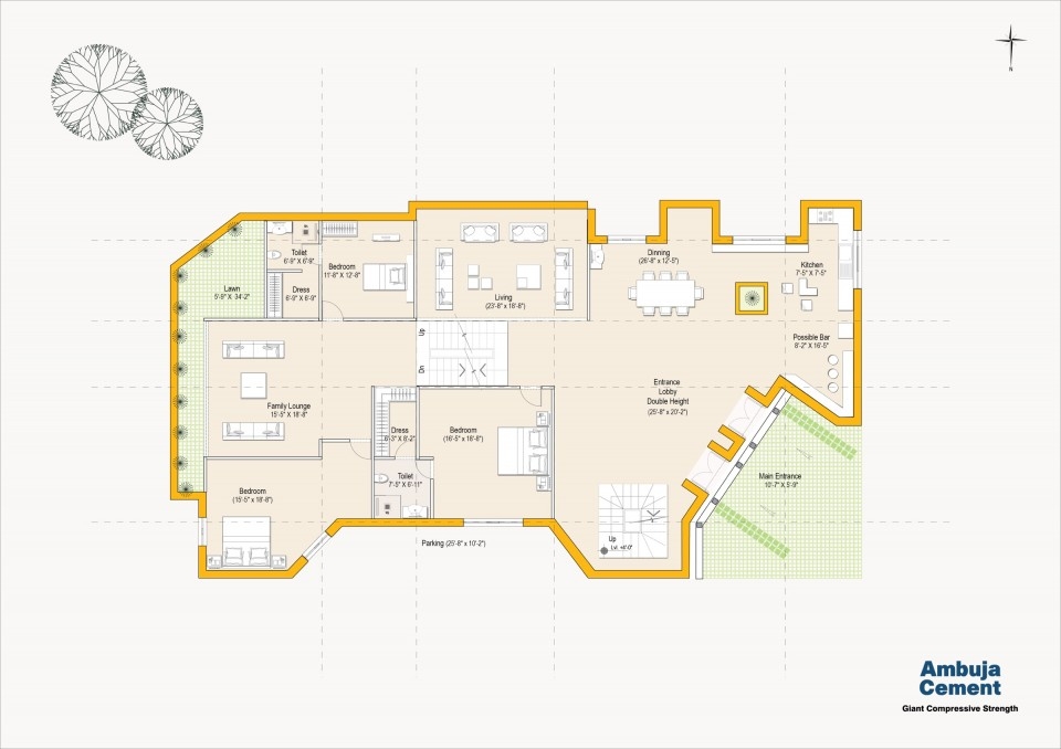 巨大的抗压强度-Ambuja Cement平面广告图片