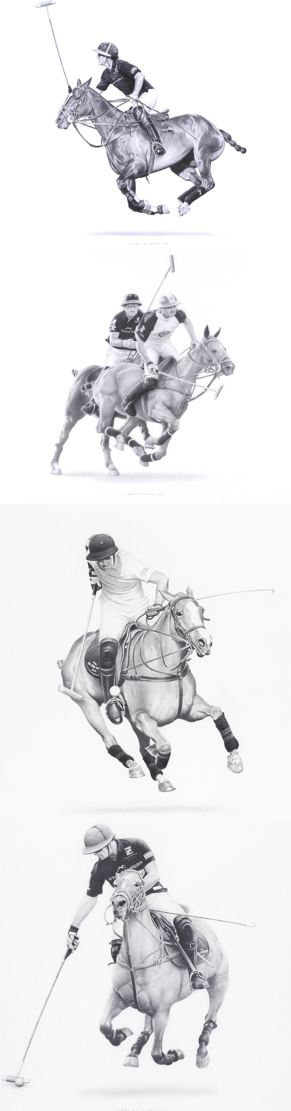 Polo Players-手绘骑士打高尔夫球插画设计封面大图