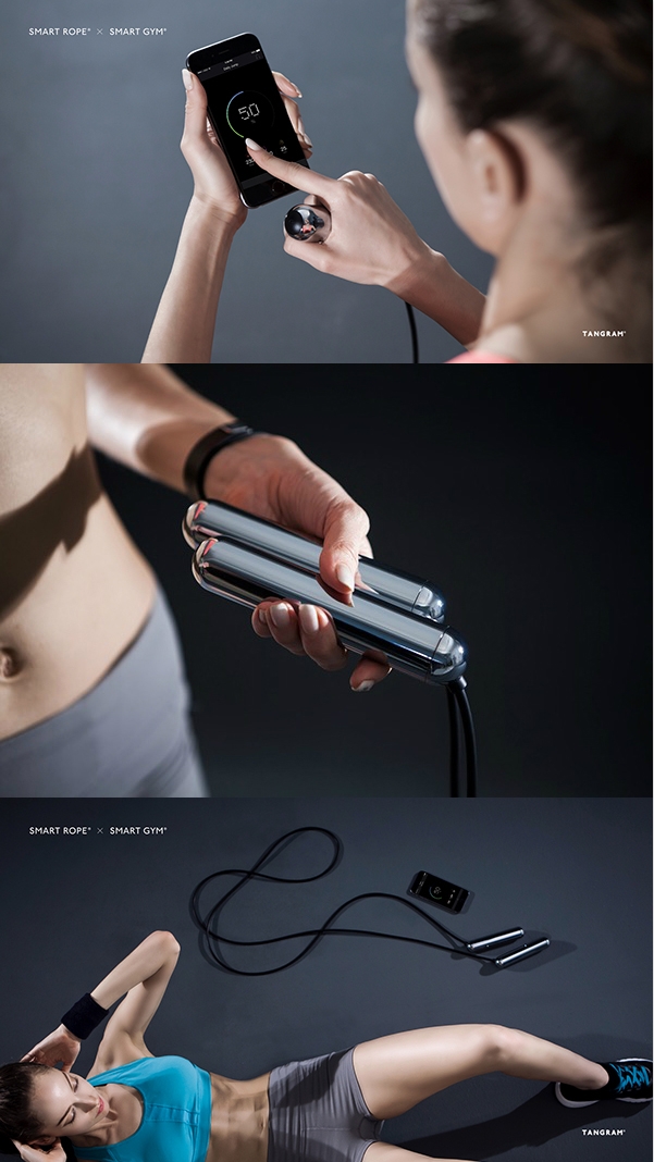 LED智能绳-随着智能手机的APP管理,创造了“随时随地”的健身体验生活。图片