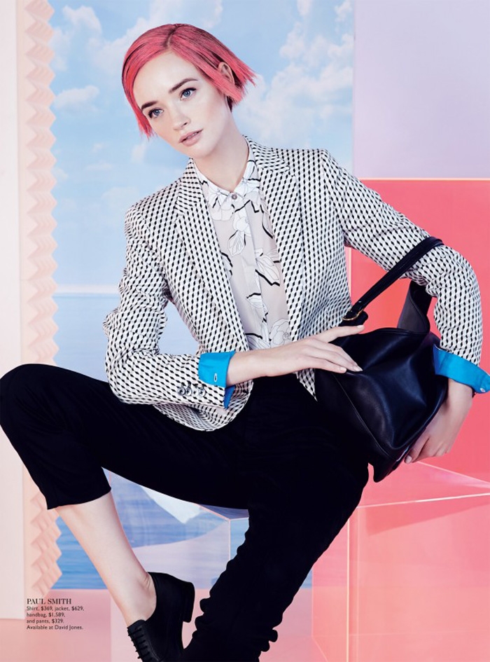 杰恩贝利和丽芙-VOGUE时尚澳大利亚2015年5月-现代几何设计的女装秀图片